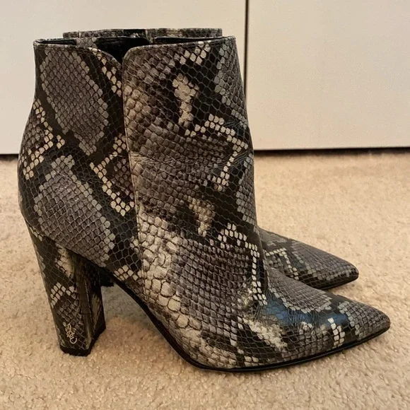 Sam Edelman Raelle Snakeskin Pattern Women’s‎ Booties Ankle Boots Size 6 - Picture 6 of 14